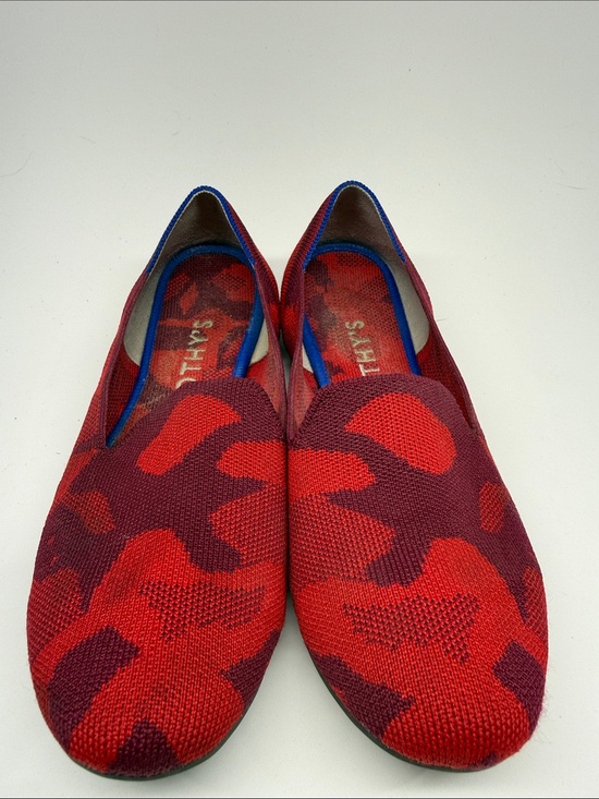 Rothy's Shoes - Rothy's Red Burgundy Camo Patterned Knit Slip-On Loafer Flats Womens 9.5